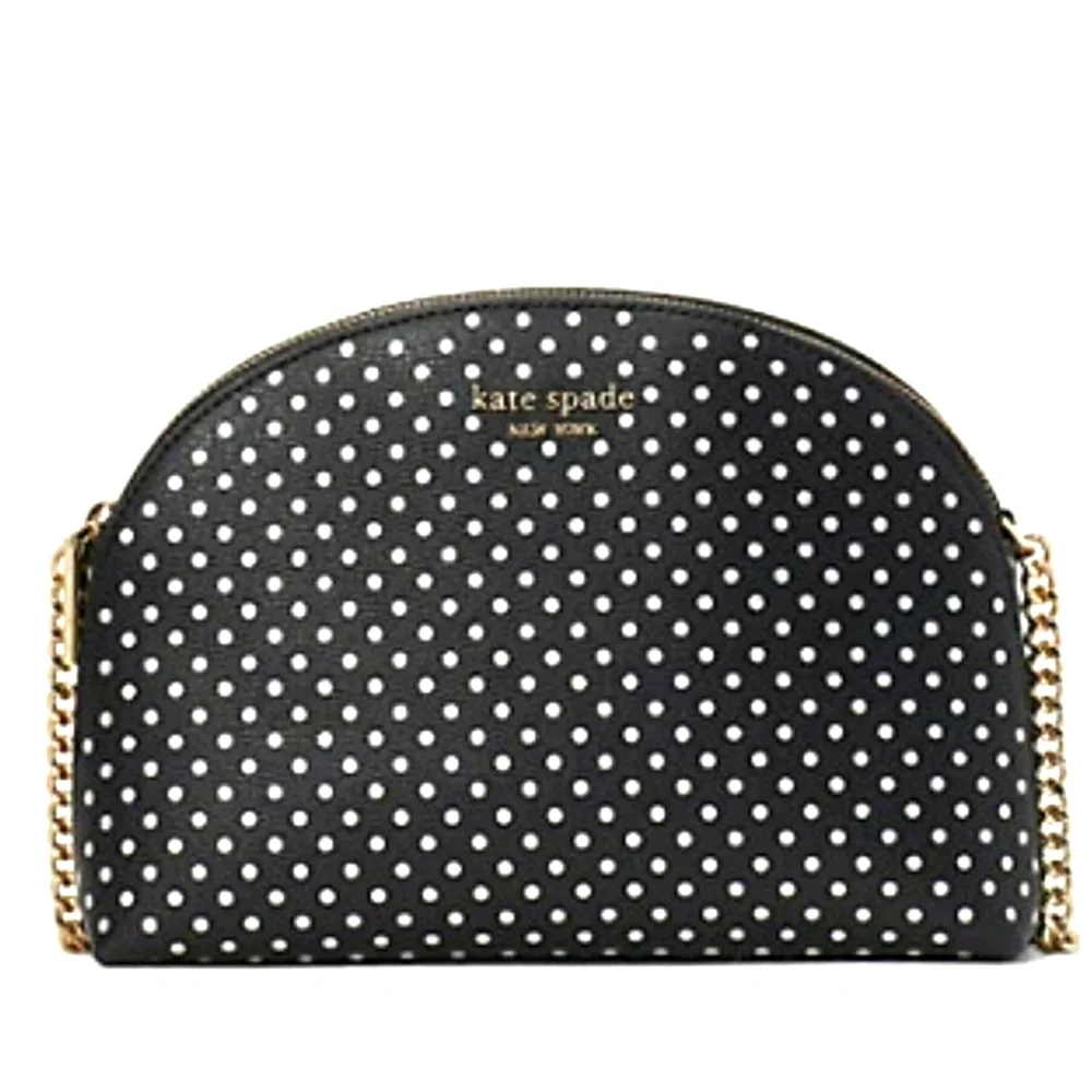Kate Spade Black Mini  Polka Dot Crossbody Shoulder Bag Metallic Dot NWT - Picture 6 of 14